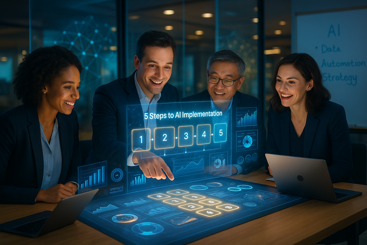 How to Implement AI in Your Business: A  5-Step Guide for Practical Results