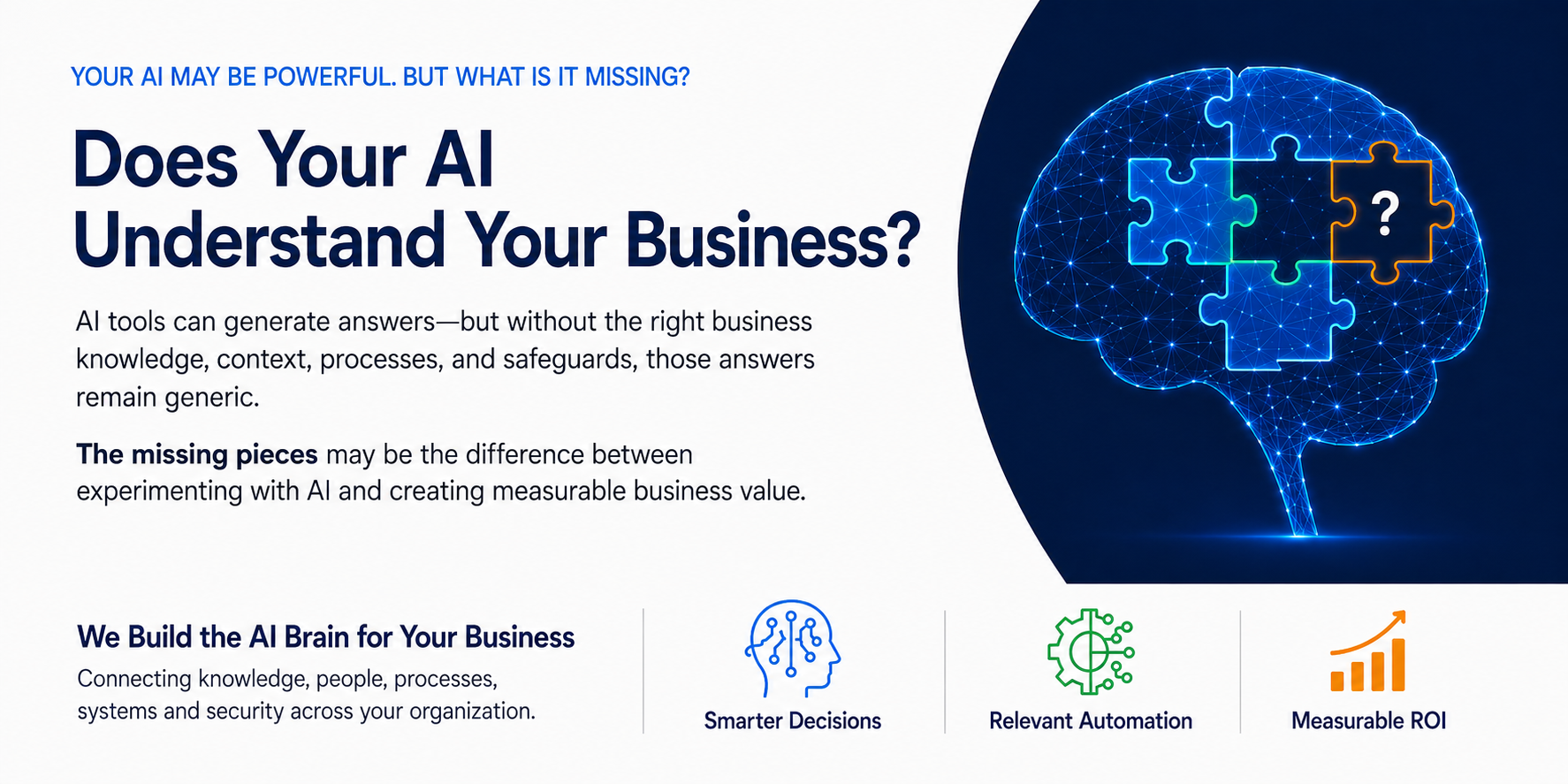 Safe Harbour Informatics builds an AI brain for businesses by connecting organizational knowledge, processes, people, systems and security so AI delivers relevant, measurable results.
